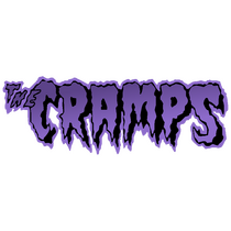 The logo for the band The Cramps, in black and purple